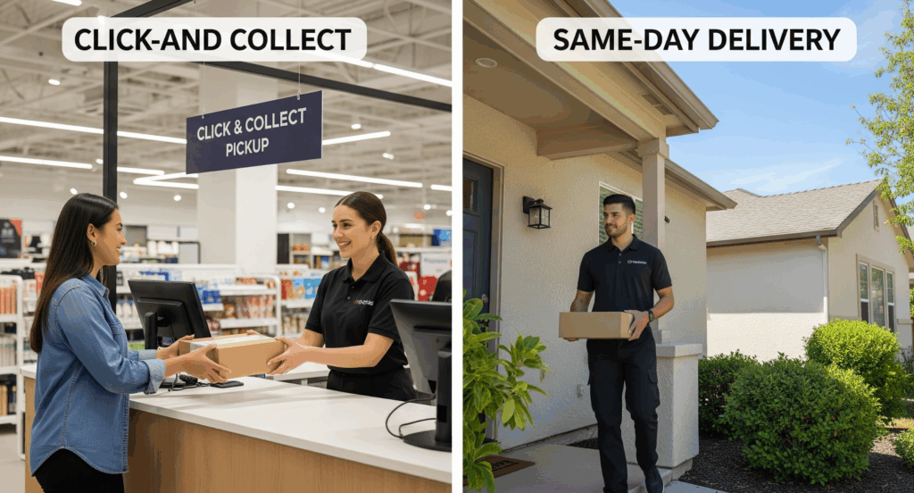 How Click-and-Collect Differs from Same-Day Delivery in Retail